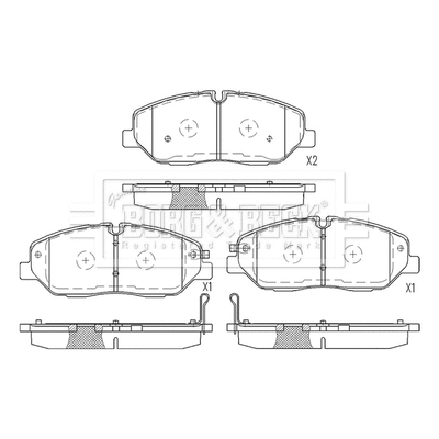 BBP2624 BORG & BECK Комплект тормозных колодок, дисковый тормоз (фото 1)