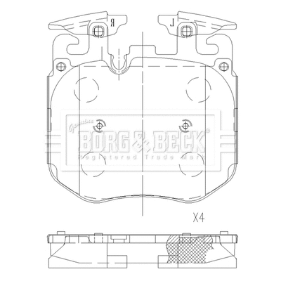 BBP2630 BORG & BECK Комплект тормозных колодок, дисковый тормоз (фото 1)
