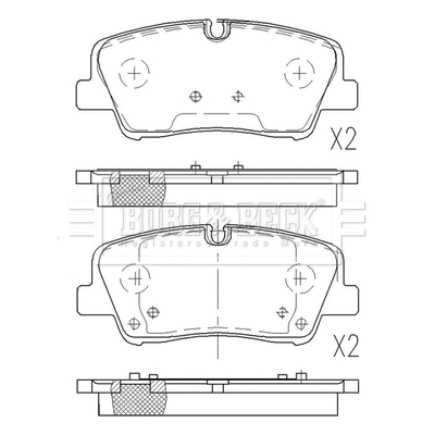 BBP2652 BORG & BECK Комплект тормозных колодок, дисковый тормоз (фото 1)