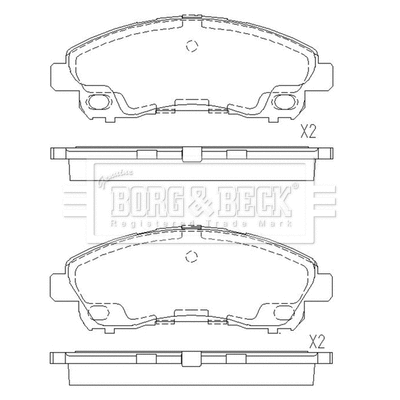 BBP2664 BORG & BECK Комплект тормозных колодок, дисковый тормоз (фото 1)