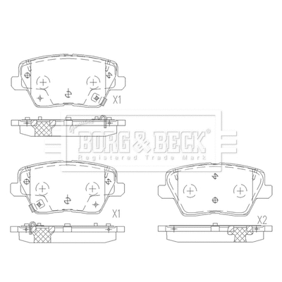 BBP2680 BORG & BECK Комплект тормозных колодок, дисковый тормоз (фото 1)