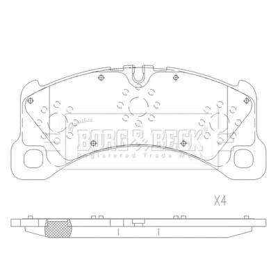 BBP2682 BORG & BECK Комплект тормозных колодок, дисковый тормоз (фото 1)