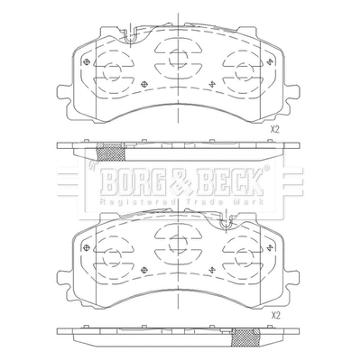 BBP2683 BORG & BECK Комплект тормозных колодок, дисковый тормоз (фото 1)