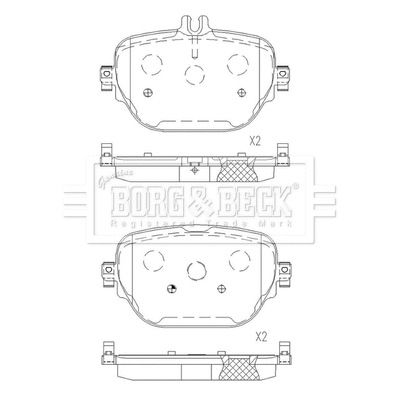 BBP2685 BORG & BECK Комплект тормозных колодок, дисковый тормоз (фото 1)