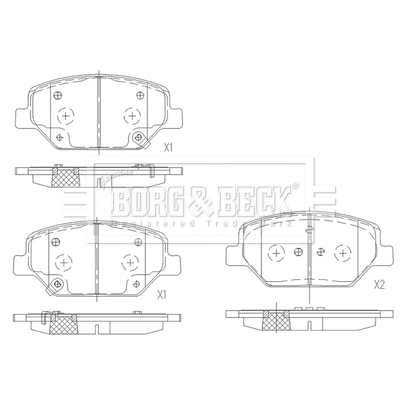 BBP2687 BORG & BECK Комплект тормозных колодок, дисковый тормоз (фото 2)