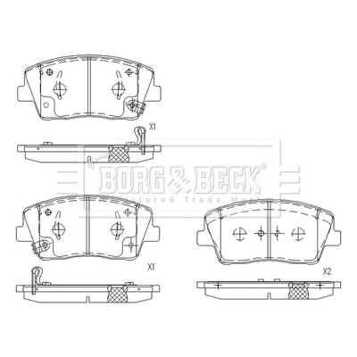 BBP2697 BORG & BECK Комплект тормозных колодок, дисковый тормоз (фото 2)