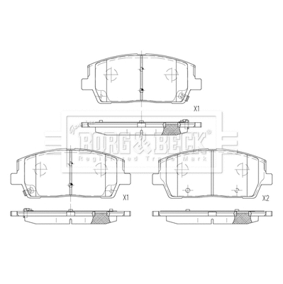 BBP2835 BORG & BECK Комплект тормозных колодок, дисковый тормоз (фото 1)