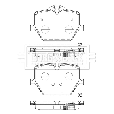 BBP2856 BORG & BECK Комплект тормозных колодок, дисковый тормоз (фото 2)