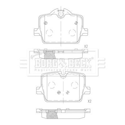 BBP2862 BORG & BECK Комплект тормозных колодок, дисковый тормоз (фото 2)