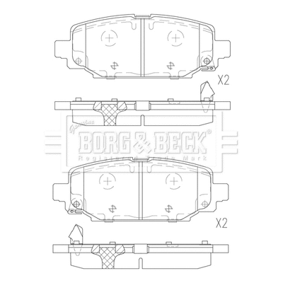 BBP2869 BORG & BECK Комплект тормозных колодок, дисковый тормоз (фото 1)