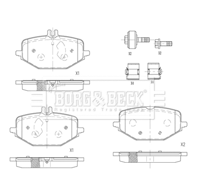BBP2874 BORG & BECK Комплект тормозных колодок, дисковый тормоз (фото 1)