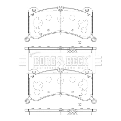 BBP2877 BORG & BECK Комплект тормозных колодок, дисковый тормоз (фото 1)