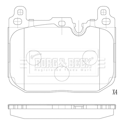 BBP2878 BORG & BECK Комплект тормозных колодок, дисковый тормоз (фото 1)