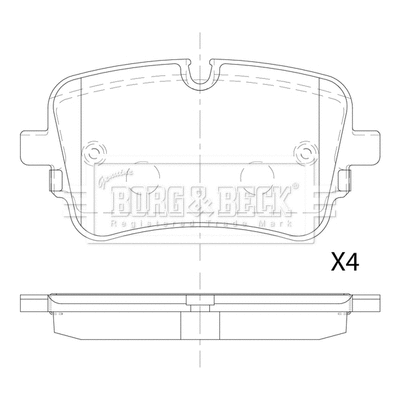 BBP2882 BORG & BECK Комплект тормозных колодок, дисковый тормоз (фото 1)