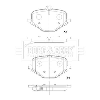 BBP2888 BORG & BECK Комплект тормозных колодок, дисковый тормоз (фото 1)