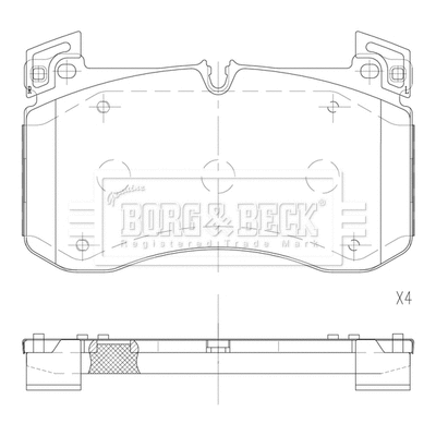 BBP2890 BORG & BECK Комплект тормозных колодок, дисковый тормоз (фото 1)