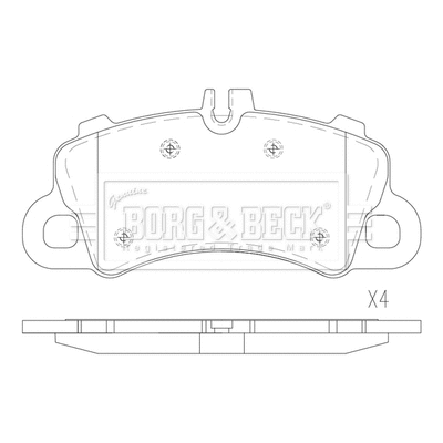 BBP2900 BORG & BECK Комплект тормозных колодок, дисковый тормоз (фото 1)