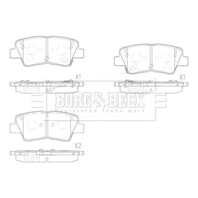 BBP2901 BORG & BECK Комплект тормозных колодок, дисковый тормоз (фото 1)