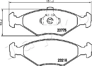 500223 JAPKO Комплект тормозных колодок, дисковый тормоз (фото 2)