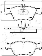 500508 JAPKO Комплект тормозных колодок, дисковый тормоз (фото 2)