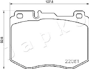 500516 JAPKO Комплект тормозных колодок, дисковый тормоз (фото 2)