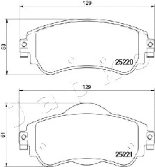 500614 JAPKO Комплект тормозных колодок, дисковый тормоз (фото 2)