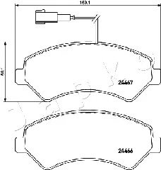 500625 JAPKO Комплект тормозных колодок, дисковый тормоз (фото 2)