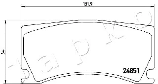 500656 JAPKO Комплект тормозных колодок, дисковый тормоз (фото 2)