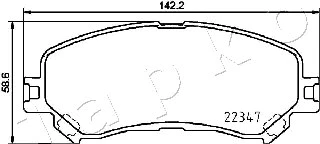 500707 JAPKO Комплект тормозных колодок, дисковый тормоз (фото 2)