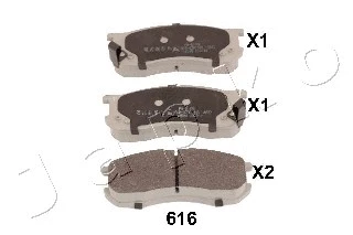 50616 JAPKO Комплект тормозных колодок, дисковый тормоз (фото 1)