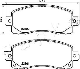 50713 JAPKO Комплект тормозных колодок, дисковый тормоз (фото 1)