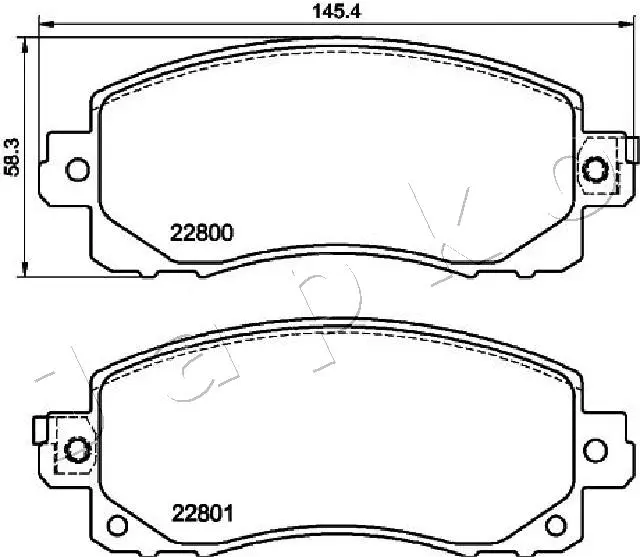 50713 JAPKO Комплект тормозных колодок, дисковый тормоз (фото 2)