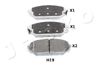 50H19 JAPKO Комплект тормозных колодок, дисковый тормоз (фото 1)