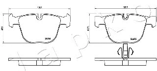 510115 JAPKO Комплект тормозных колодок, дисковый тормоз (фото 2)