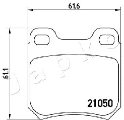 510404 JAPKO Комплект тормозных колодок, дисковый тормоз (фото 2)