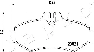 510513 JAPKO Комплект тормозных колодок, дисковый тормоз (фото 2)