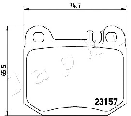 510519 JAPKO Комплект тормозных колодок, дисковый тормоз (фото 2)