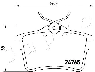 510600 JAPKO Комплект тормозных колодок, дисковый тормоз (фото 2)