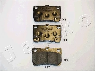 51217 JAPKO Комплект тормозных колодок, дисковый тормоз (фото 1)