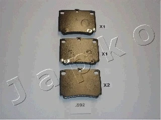 51592 JAPKO Комплект тормозных колодок, дисковый тормоз (фото 1)