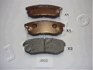 51H02 JAPKO Комплект тормозных колодок, дисковый тормоз (фото 1)