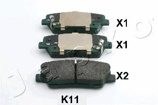 51K11 JAPKO Комплект тормозных колодок, дисковый тормоз (фото 1)