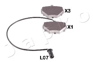 51L07 JAPKO Комплект тормозных колодок, дисковый тормоз (фото 1)