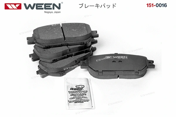 151-0016 WEEN Комплект тормозных колодок, дисковый тормоз (фото 2)