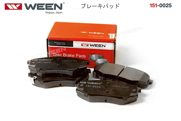 151-0025 WEEN Комплект тормозных колодок, дисковый тормоз (фото 3)