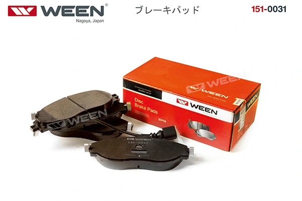 151-0031 WEEN Комплект тормозных колодок, дисковый тормоз (фото 3)