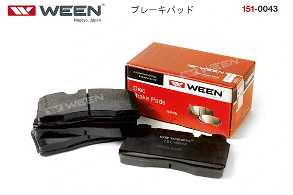 151-0043 WEEN Комплект тормозных колодок, дисковый тормоз (фото 3)