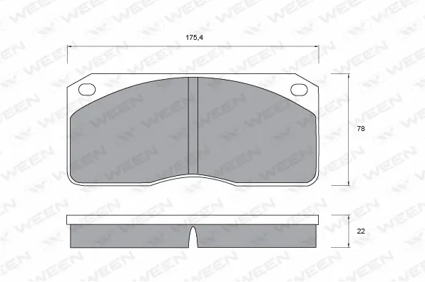 151-1042 WEEN Комплект тормозных колодок, дисковый тормоз (фото 1)