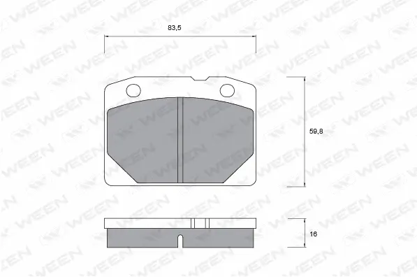 151-1103 WEEN Комплект тормозных колодок, дисковый тормоз (фото 1)
