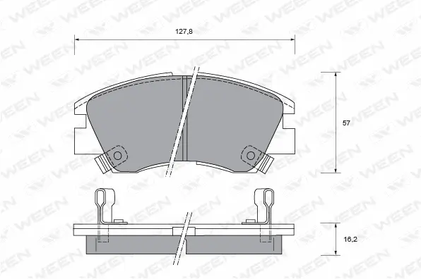151-1403 WEEN Комплект тормозных колодок, дисковый тормоз (фото 1)